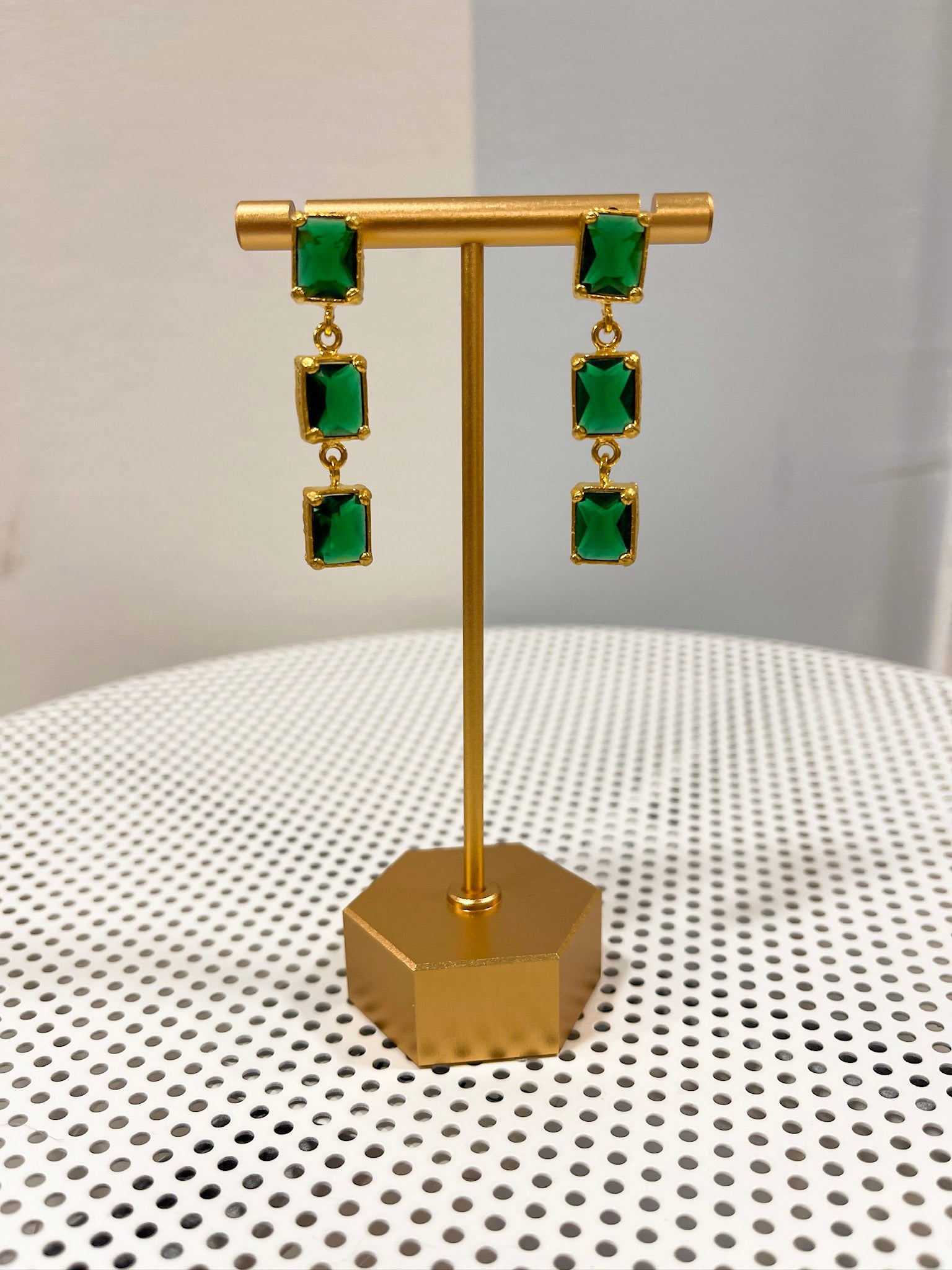 Stacked Gem Drop Earrings Threads of Grace