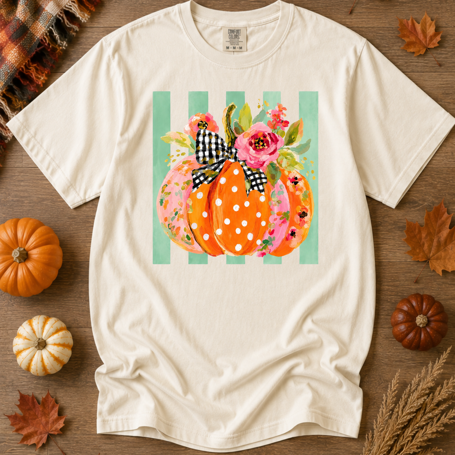 Pumpkin Blooms Tee Threads of Grace