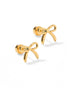 Gold bow stud earrings 