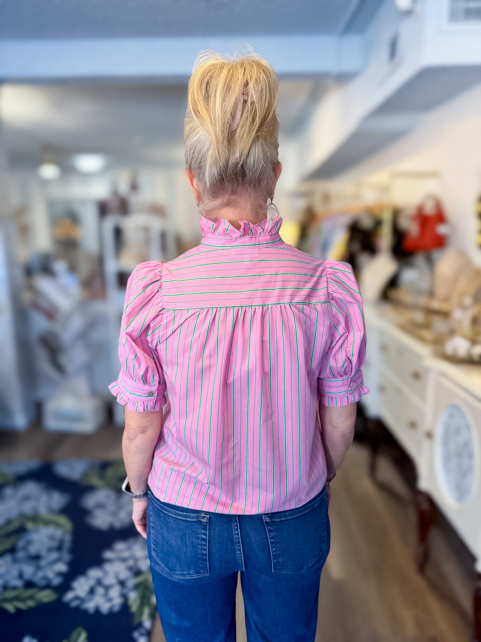 Hadley Stripe Blouse Entro