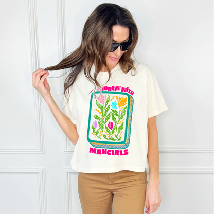 Mahjohgin with Mahgirls Crop Tee Poppy &amp; Pine