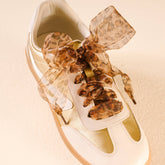 Sheer cheetah shoelaces 