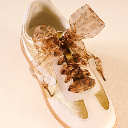 Sheer cheetah shoelaces 
