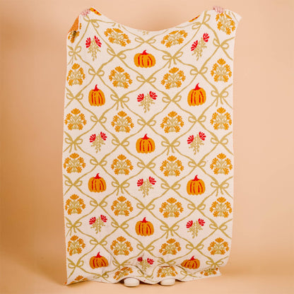 Pumpkin patch throw blanket 