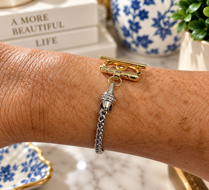 Two-Tone Toggle Link Bracelet Silver and Accessories