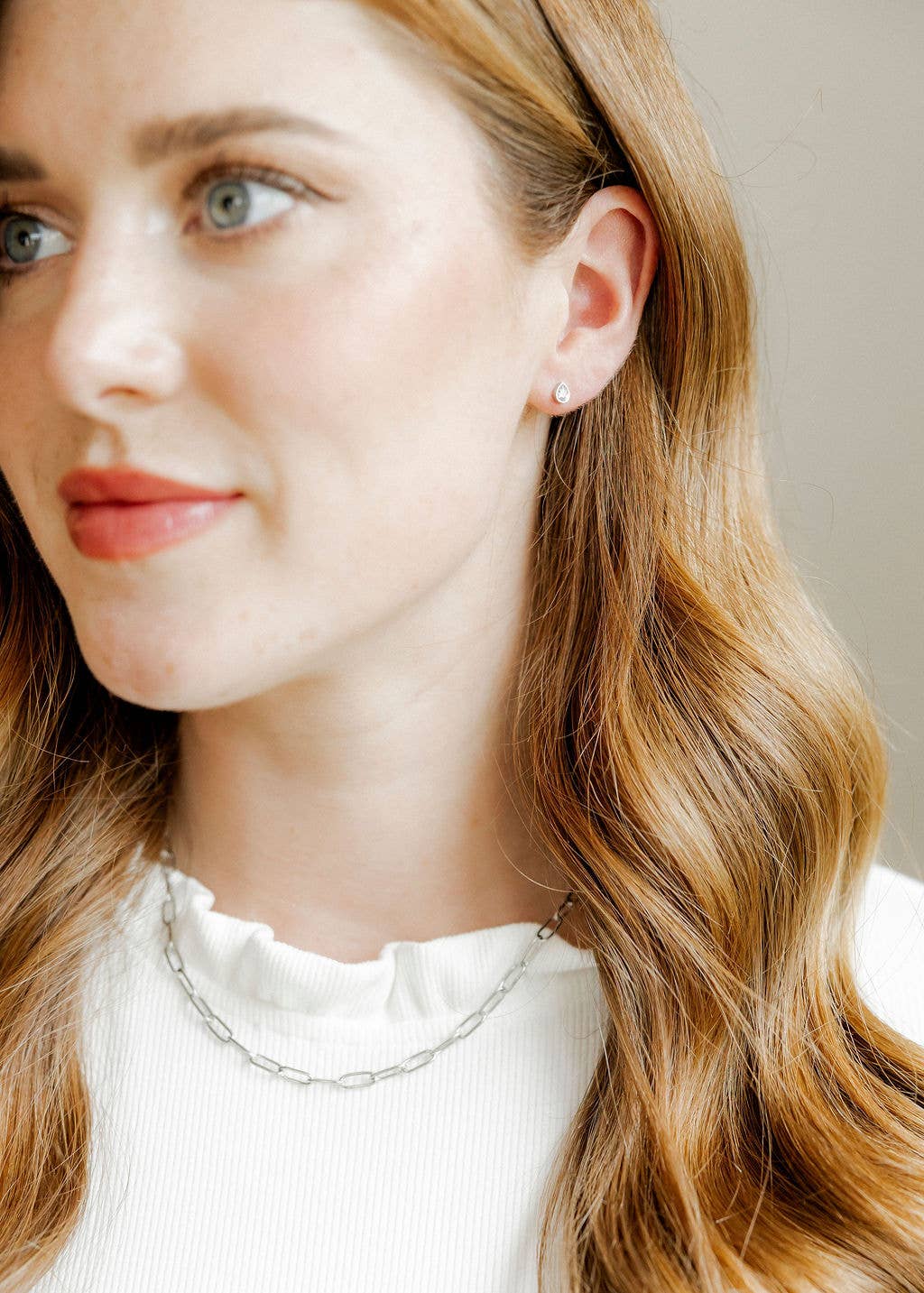Palmer Paperclip Necklace-Silver