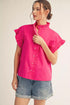 Ruffle Charm Top - Pink Jodifl