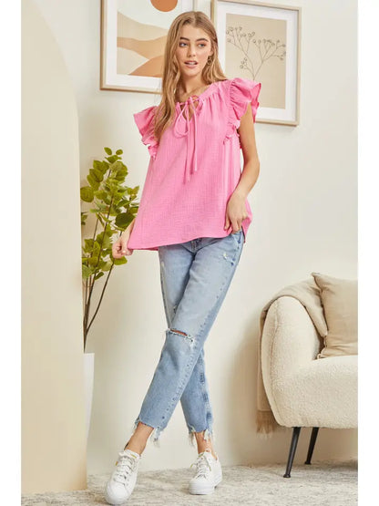Crissy Cotton Crinkle Top
