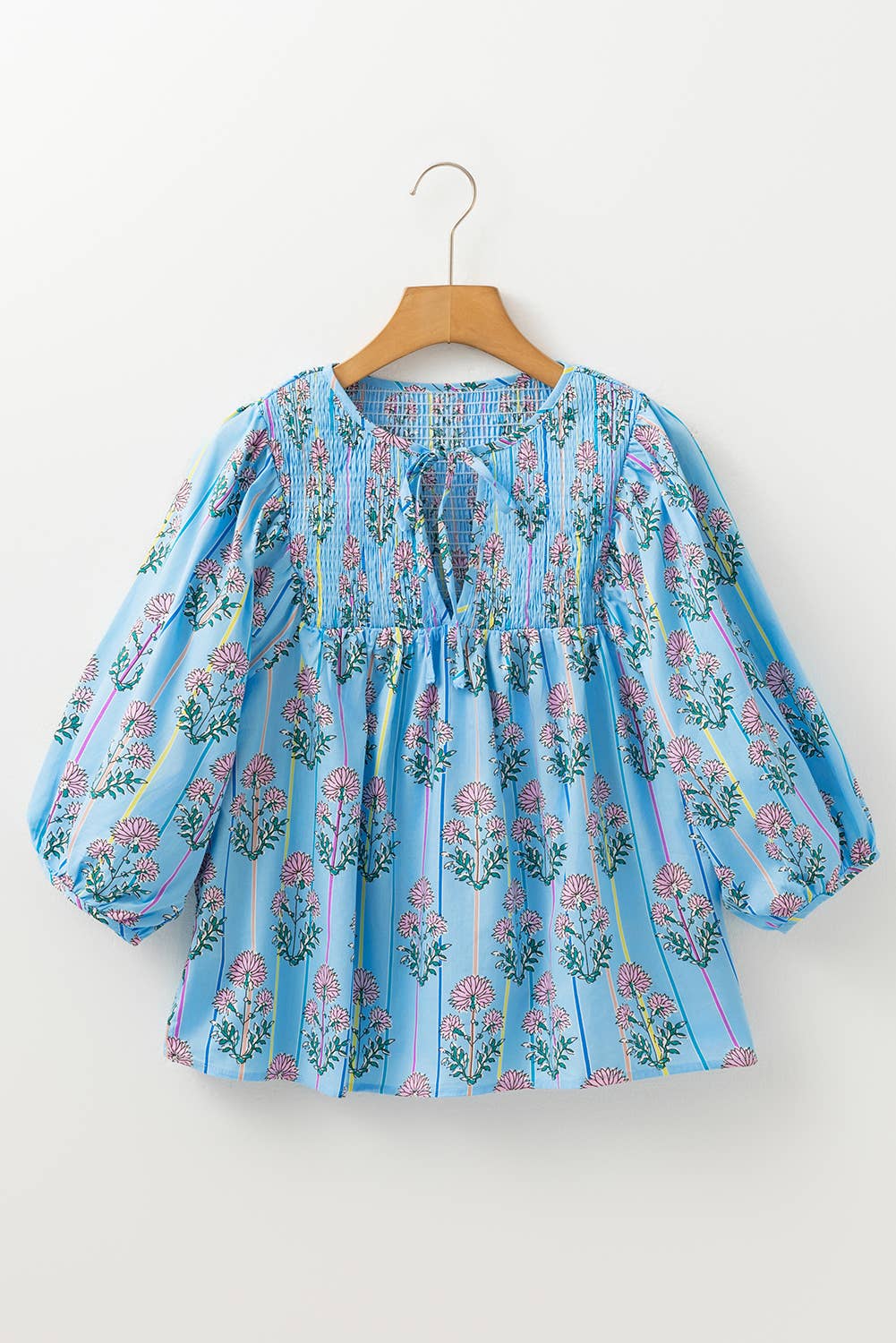 Carolina Bloom Shirred Blouse