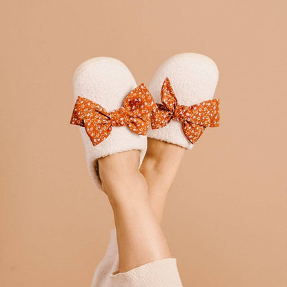 Fall Flora Fuzzy Slippers