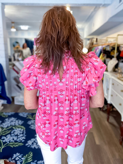 Dolly Flutter Top - Pink Mudpie