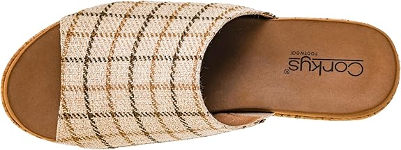 Totally Buggin Camel Plaid Wedges Corkys