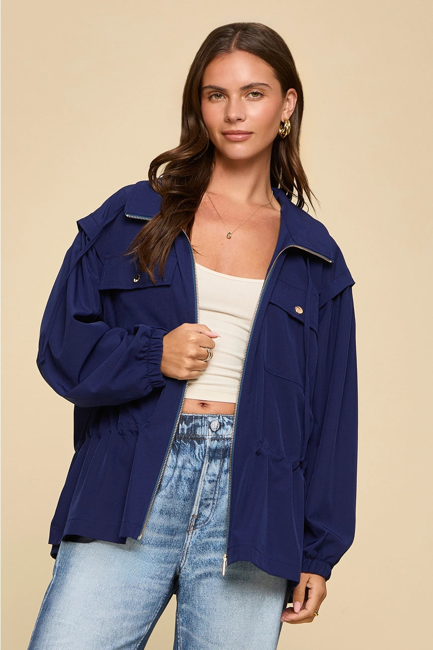 Coastal Breeze Utility Jacket - Navy Dear Scarlet
