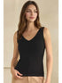 Reversible U-V Neckline Modal Tank - Black Yelete