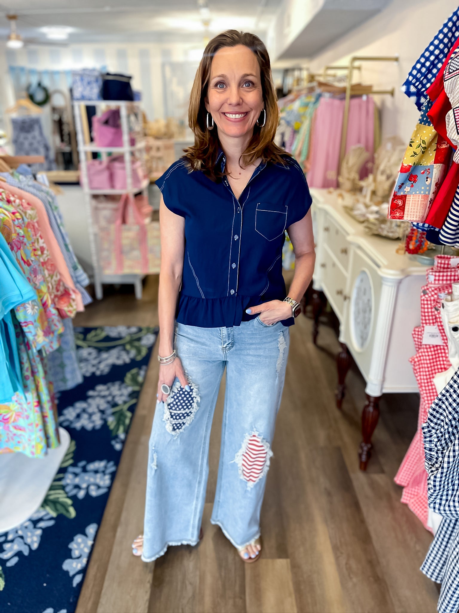 Freedom Fringe Denim Jeans Easel