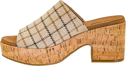Totally Buggin Camel Plaid Wedges Corkys