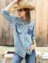 Denim Floral Shirt Billy T