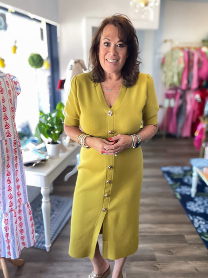 Weston Knit Midi Dress Skies are Blue
