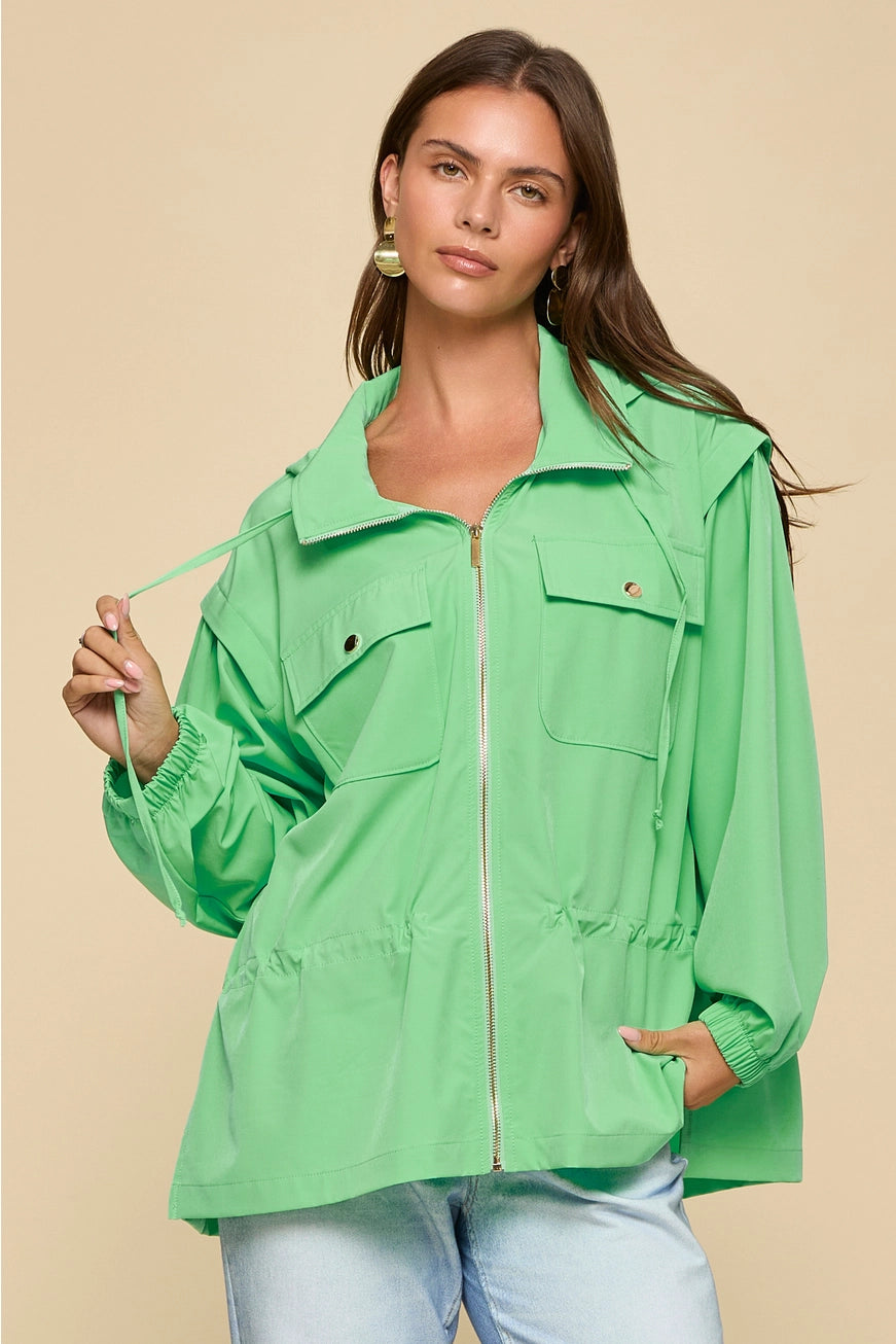 Coastal Breeze Utility Jacket - Seafoam Dear Scarlet