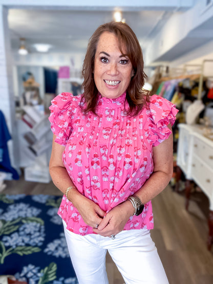 Dolly Flutter Top - Pink Mudpie