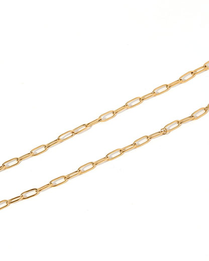 Palmer Paperclip Necklace-Gold
