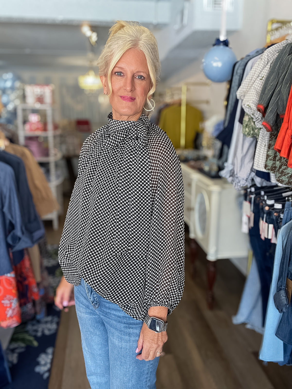 The Blythe Bow Blouse Easel