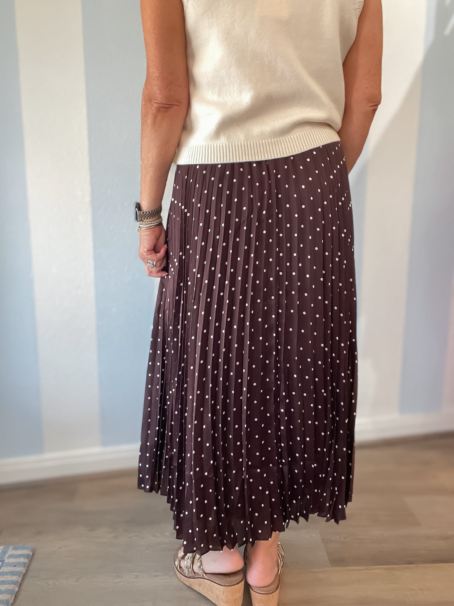 Chelsea Pleated Skirt Skies are Blue