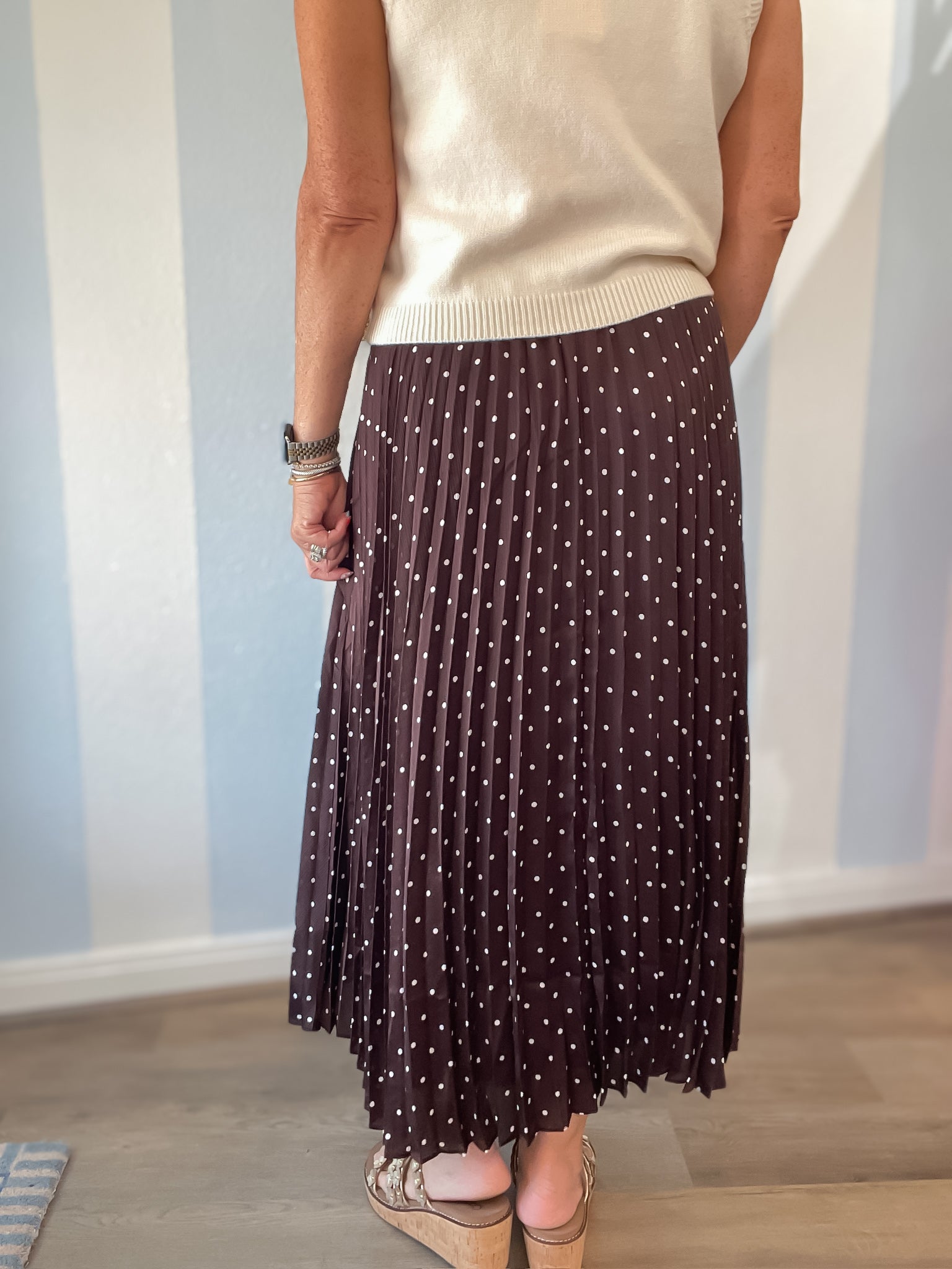 Chelsea Pleated Skirt Skies are Blue