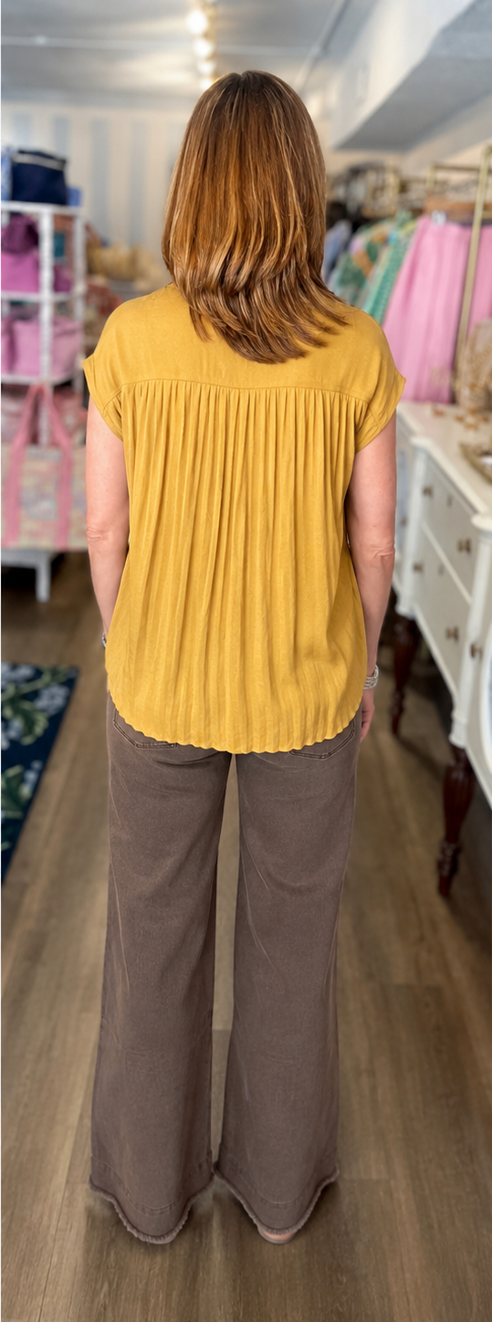 The Avery Top - Mustard VAVA by Joy Han