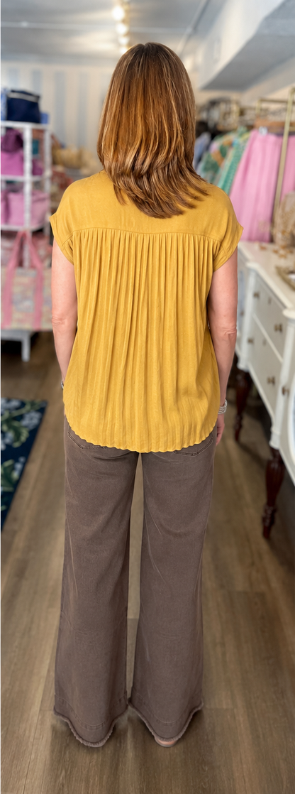 The Avery Top - Mustard VAVA by Joy Han
