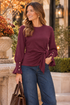 The Rosalie Tie-Waist Top – Plum Entro