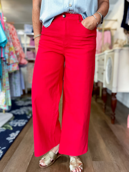 The Hampton Twill Pants – Red Easel