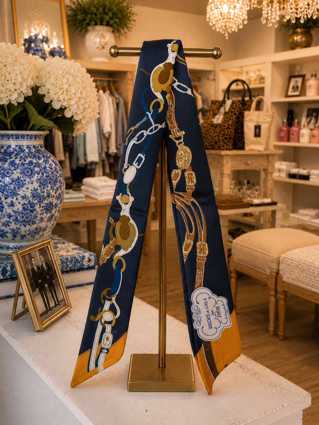 Heritage Horsebit Reversible Twilly Scarf SW Trading