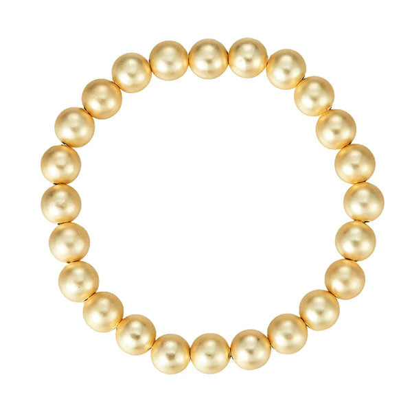 Gold 8mm Ball Stretch Bracelet