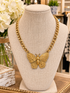 Golden Butterfly Statement Necklace Yochi NY