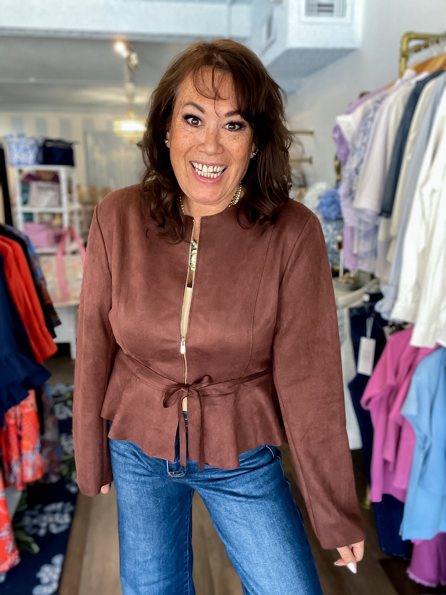Zip It Up Suede Jacket THML