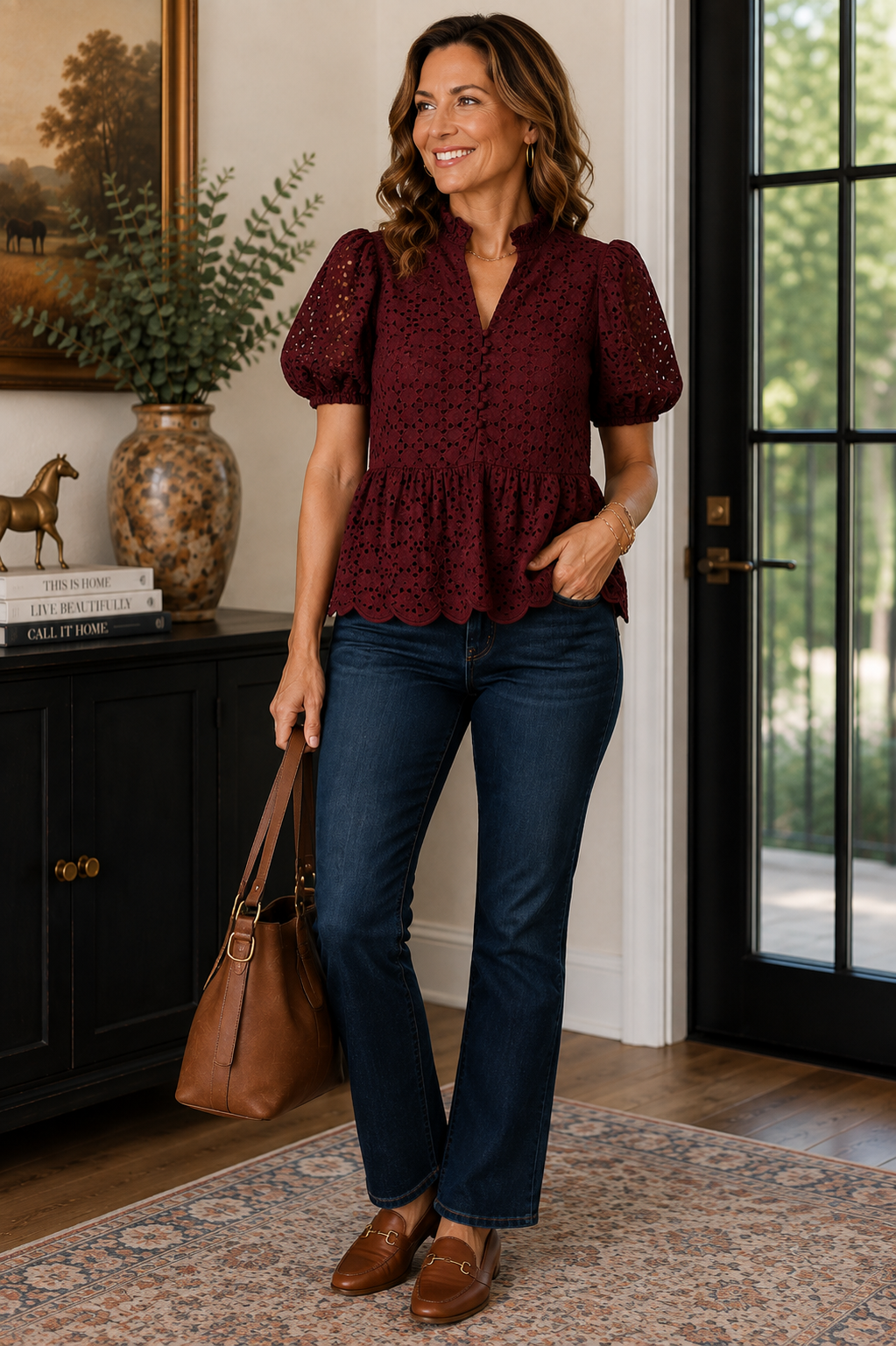 The Cecily Eyelet Top Entro