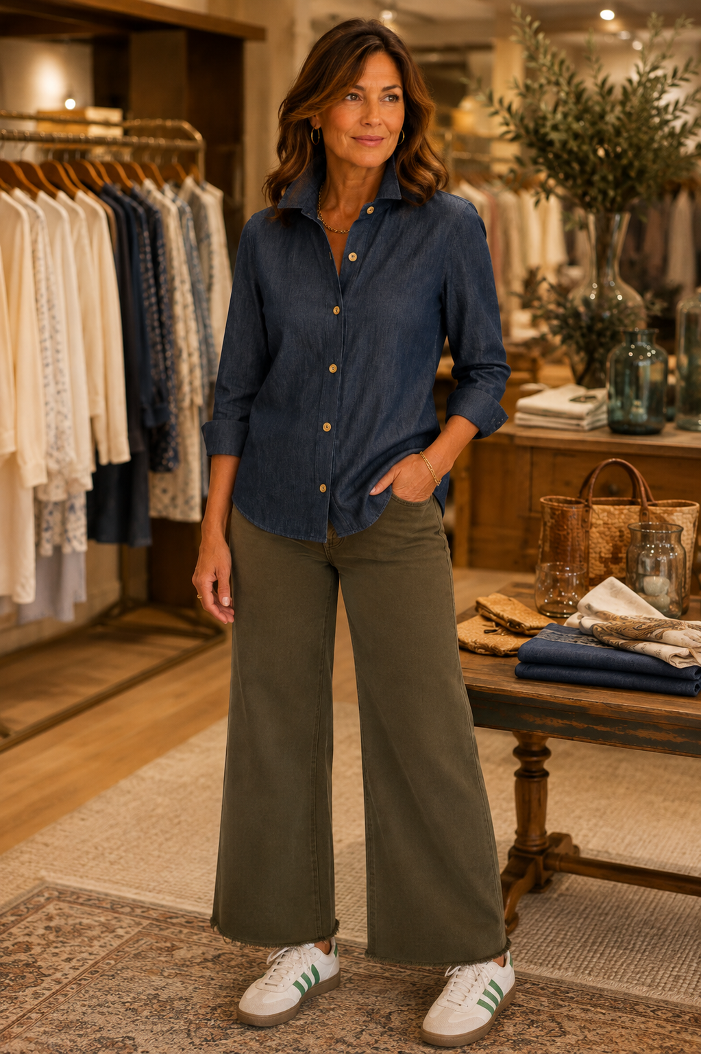 The Hampton Twill Pants – Olive Easel