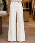 The Long Line Flare Pant - Ecru Fate