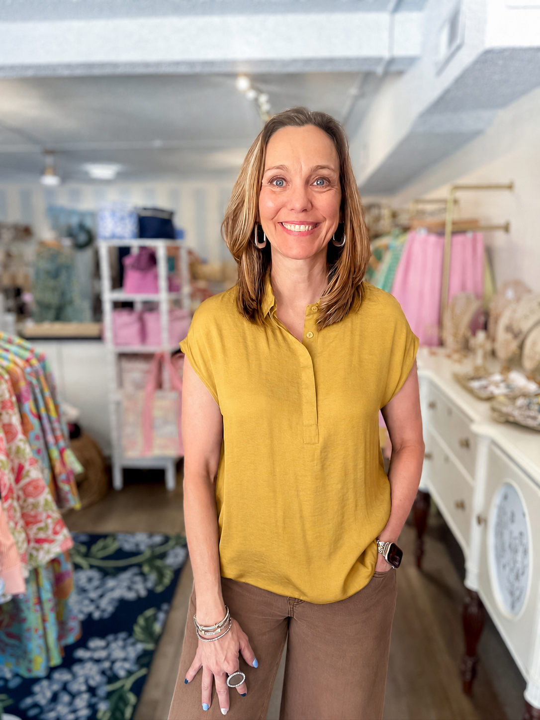 The Avery Top - Mustard VAVA by Joy Han