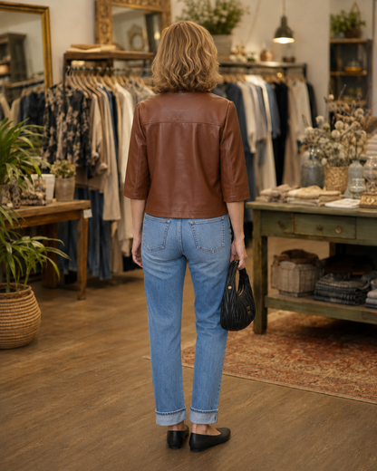 The Madison Faux Leather Jacket VAVA by Joy Han