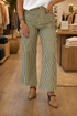 The Market Stripe Pant - Olive Entro