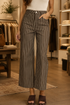 The Uptown Stripe Pant - Brown Entro