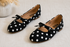Layover Flat – Black Polka Dot Corkys