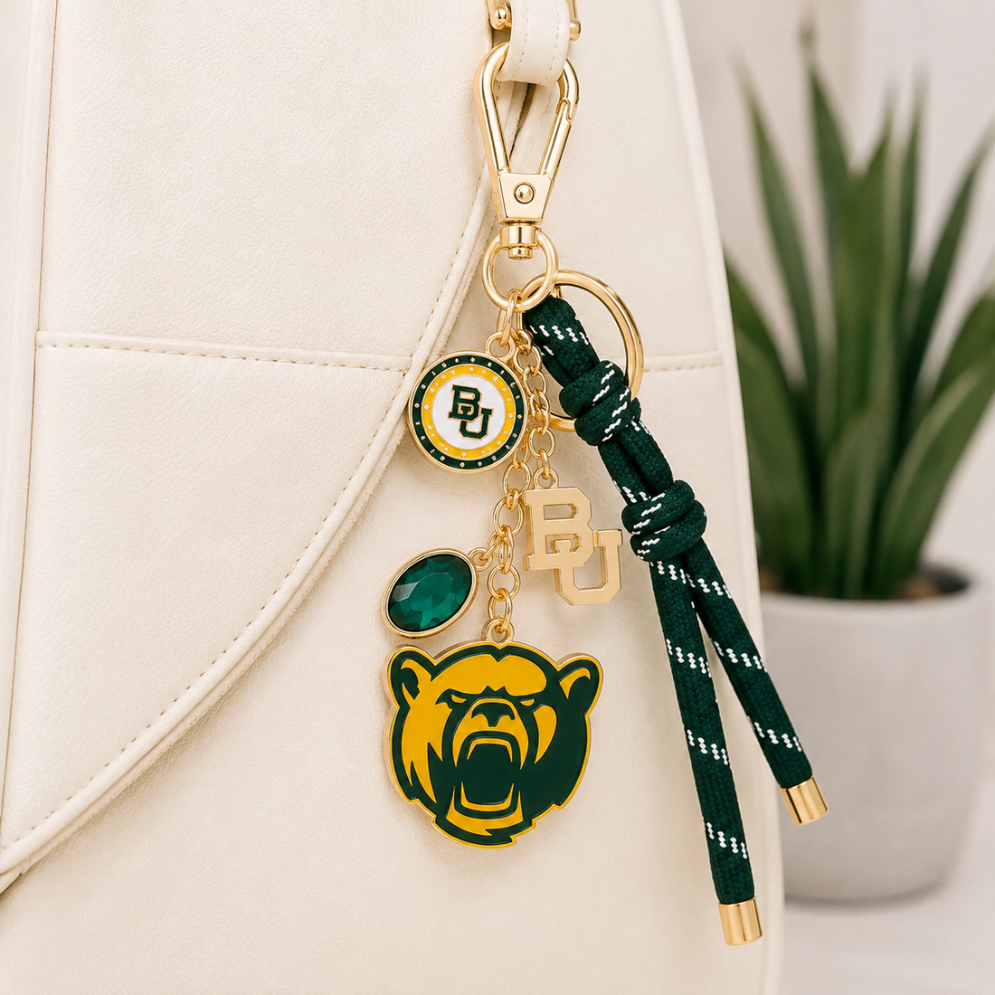 The Baylor Spirit Bag Charm Canvas Style