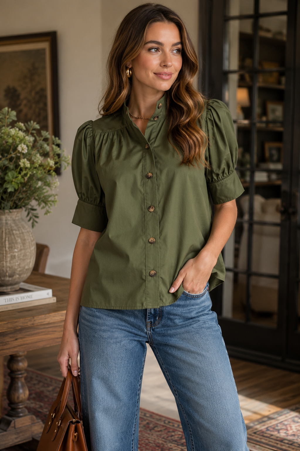 The Sutton Top Olive Entro