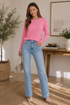 Buttoned Up Beauty Sweater - Pink Entro