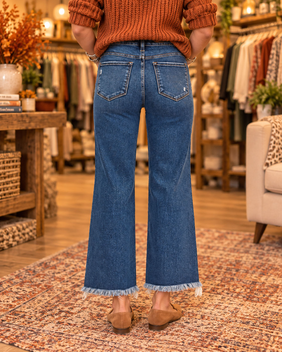 Fray Day Straight Jeans - Dark Wash Risen