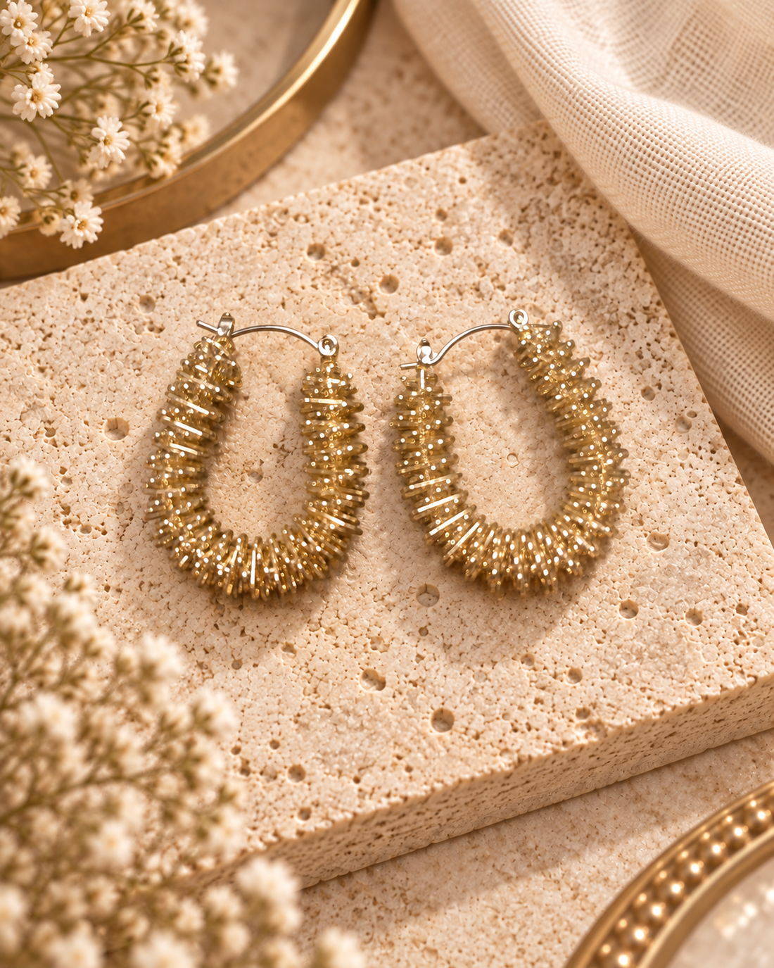 Golden Coil Statement Hoops Silver and Accessories