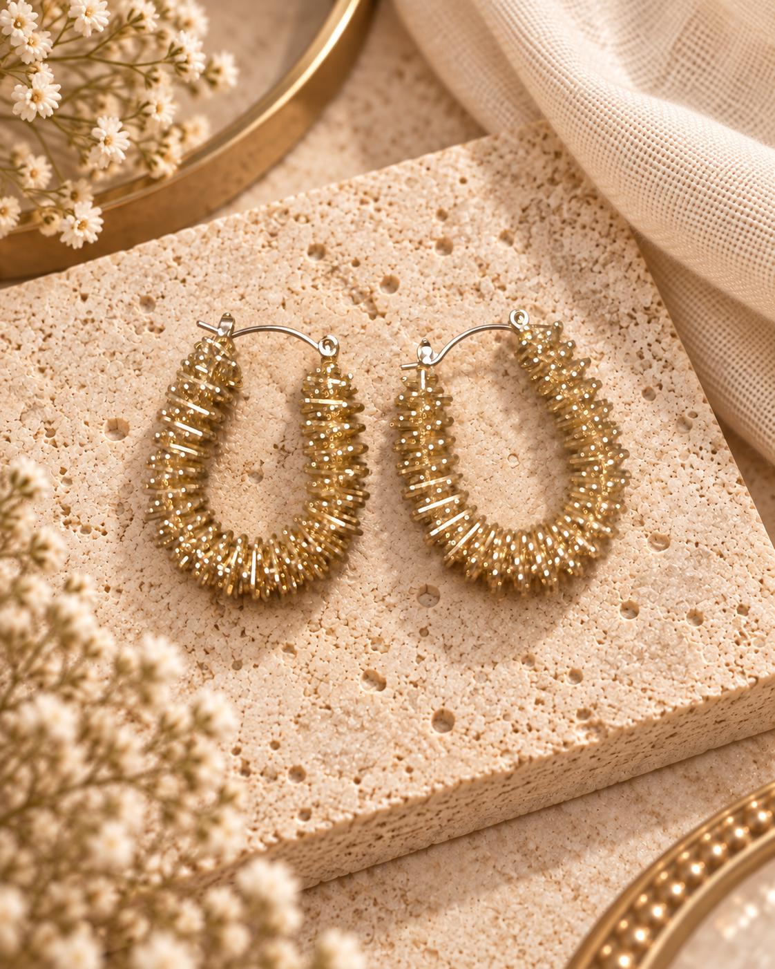 Golden Coil Statement Hoops Silver and Accessories